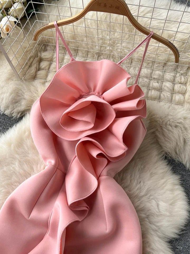 Abigail Statement Dress In Pink - Image 5