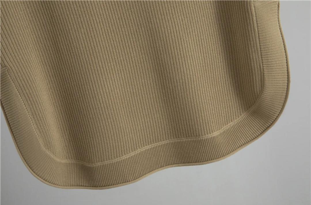 Addison Ribbed Coord Set In Brown - Image 3