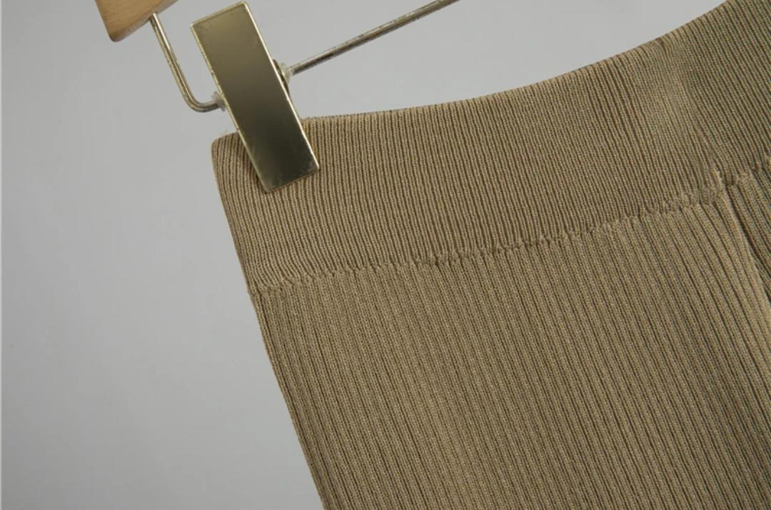 Addison Ribbed Coord Set In Brown - Image 4