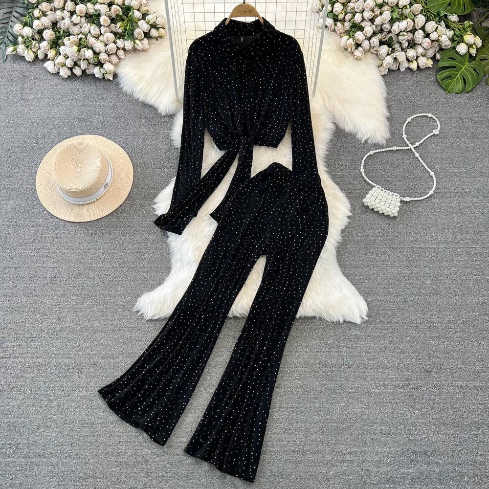 Adele Rhinestone Embedded Coord Set - Image 2