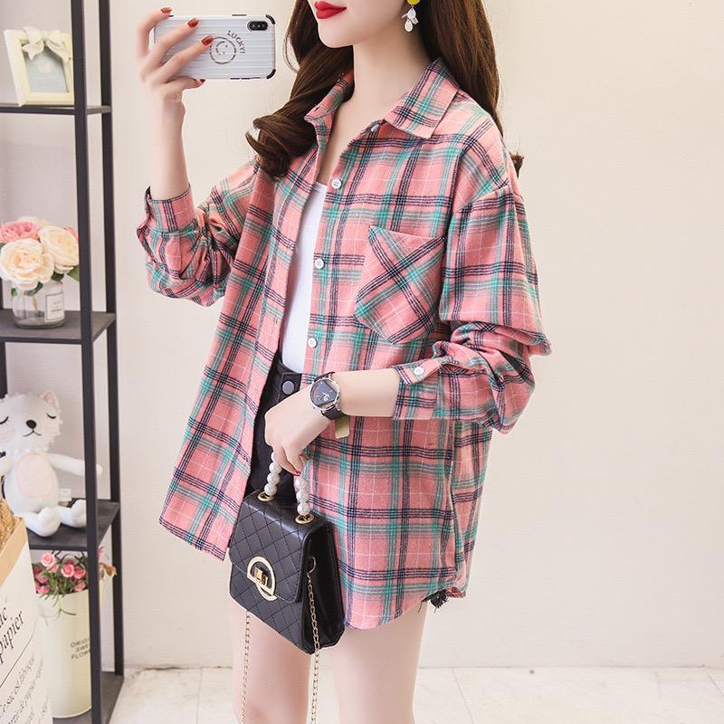 Adrian Plaid Streetstyle Shirt (ONLY SHIRT) In Pink - Image 2