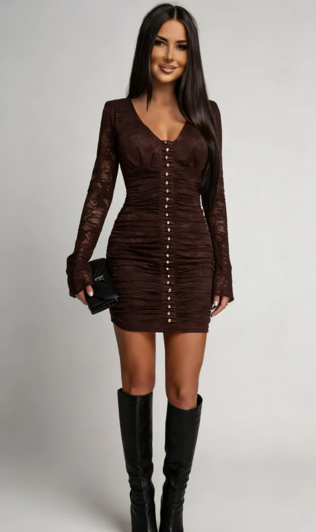 Alessio Mini Lace Dress - Image 6
