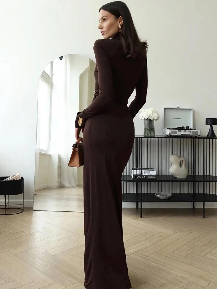 Alina Statement Slit Cut Maxi Dress - Image 11