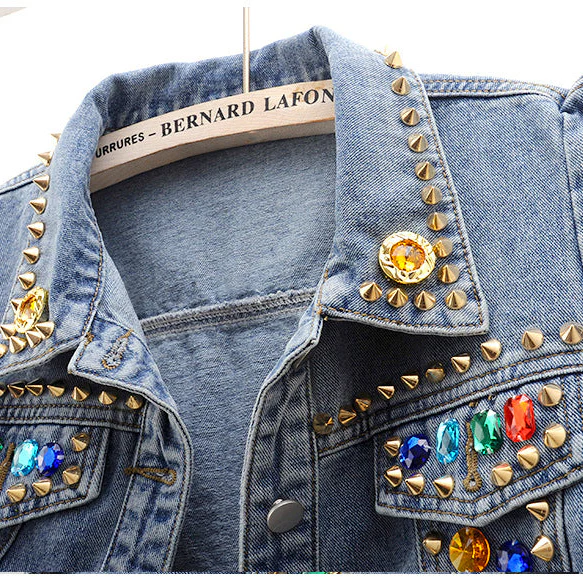 Zele Embellished Denim Jacket - Image 5