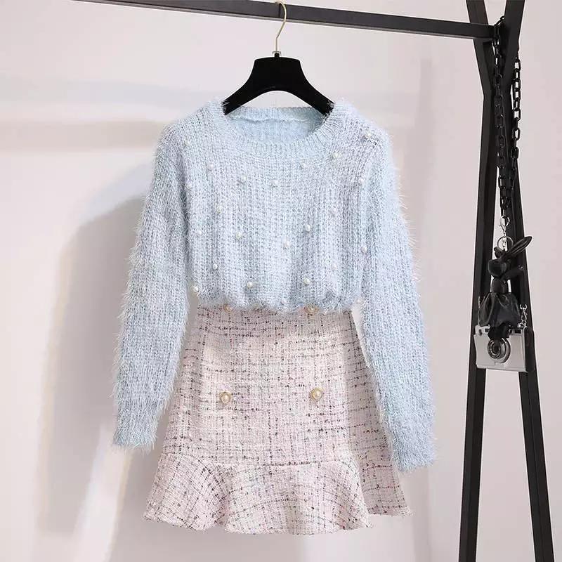 Altman Sweater And Tweed Skirt Set - Image 2