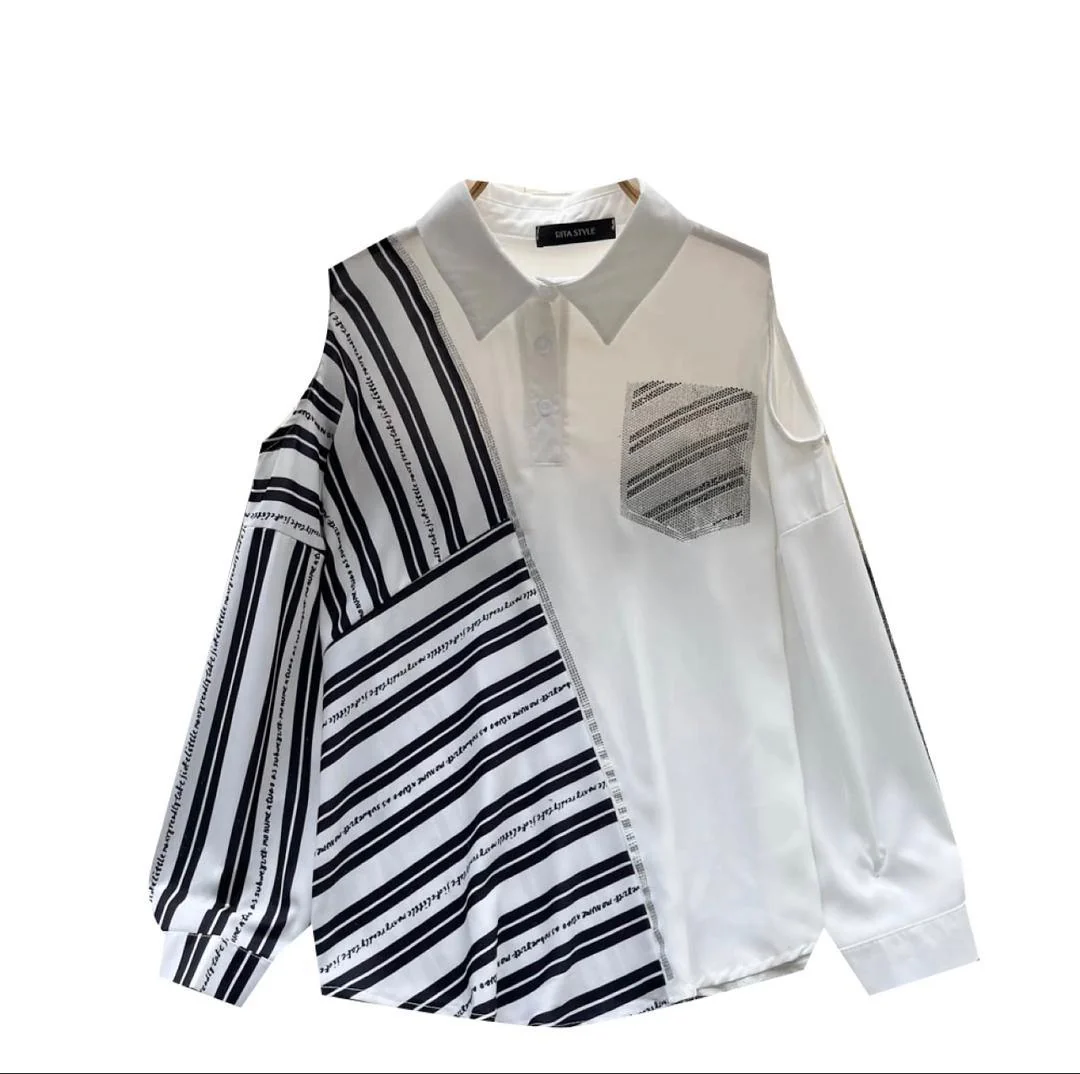 Alyona Dual Tone Shirt - Image 2