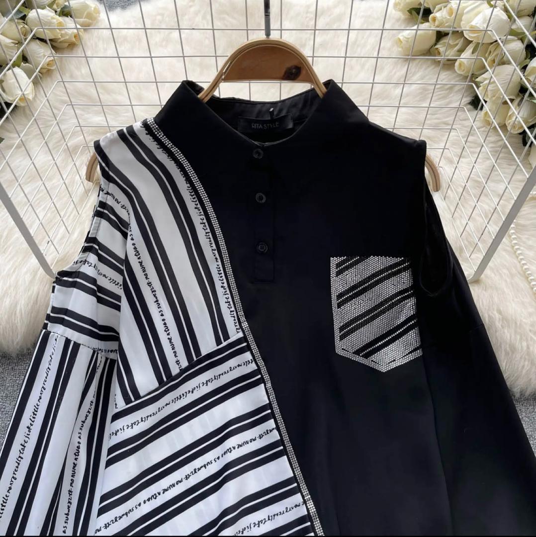 Alyona Dual Tone Shirt - Image 3