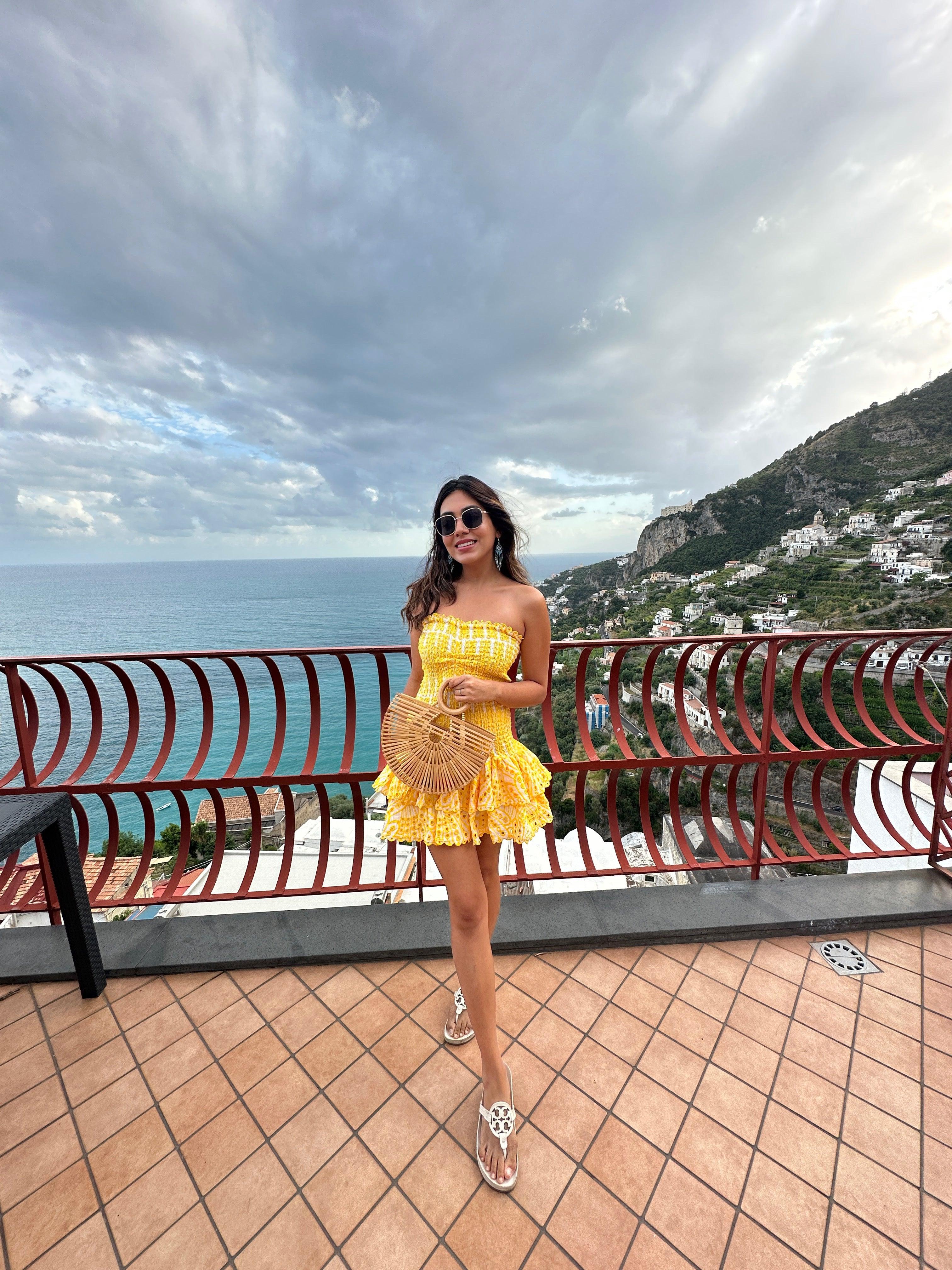Amalfi Luxe Summer Dress in Yellow - Image 3