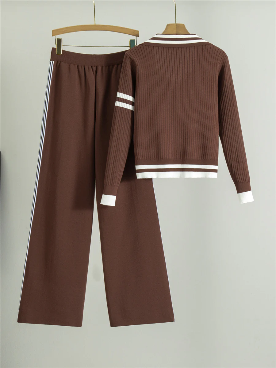 Amalia Luxe Winter Coord Set In Brown - Image 2