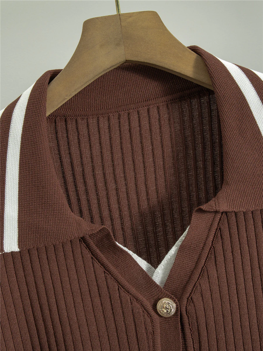 Amalia Luxe Winter Coord Set In Brown - Image 3