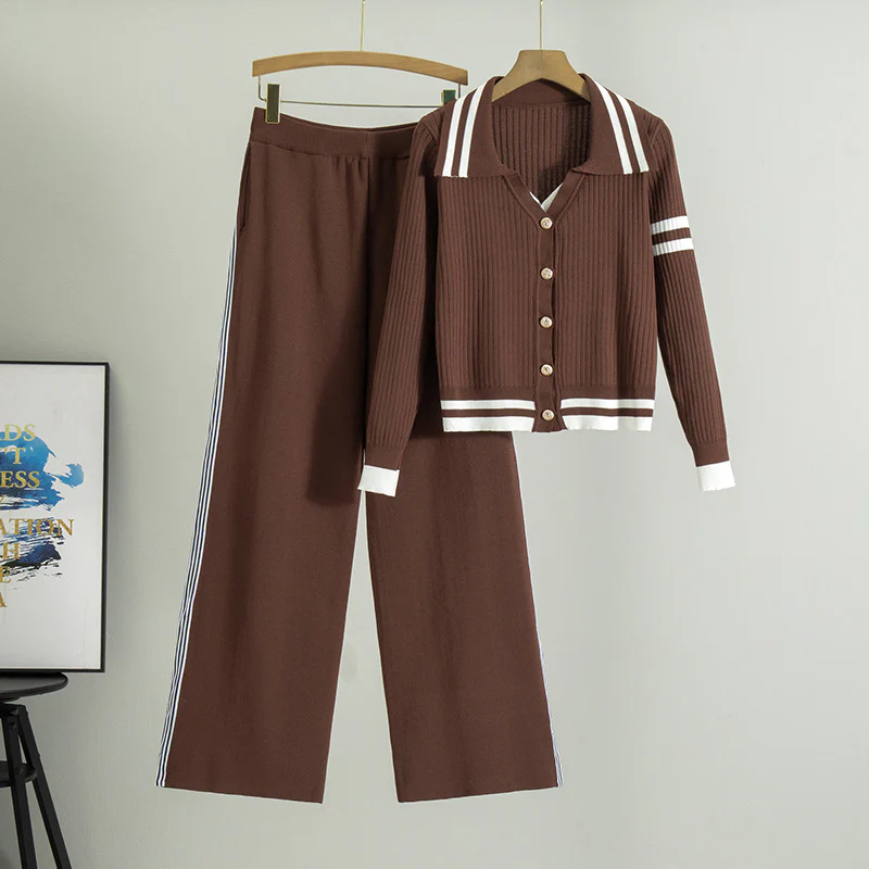 Amalia Luxe Winter Coord Set In Brown - Image 5