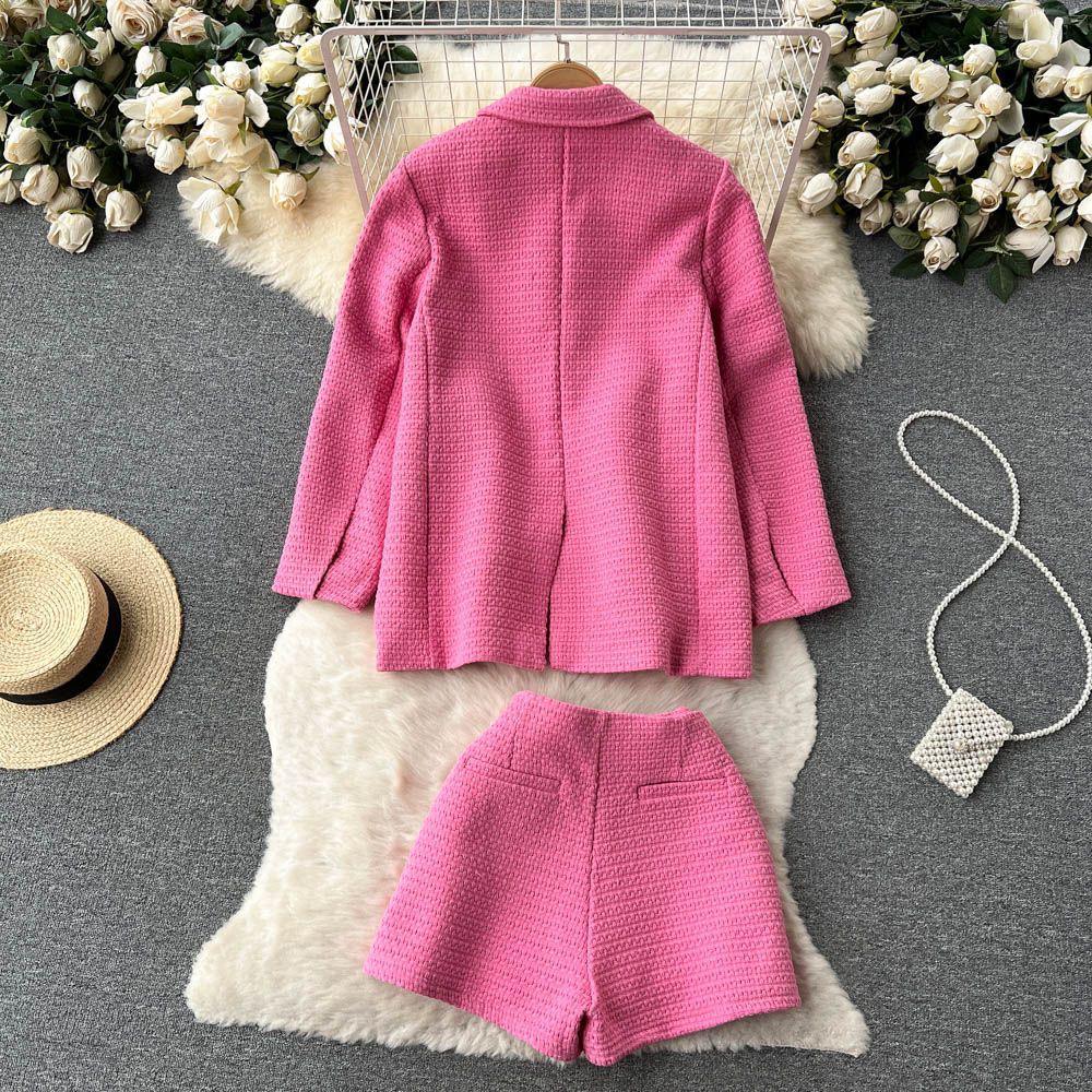 Amara Blazer and Shorts Coords In Pink - Image 3