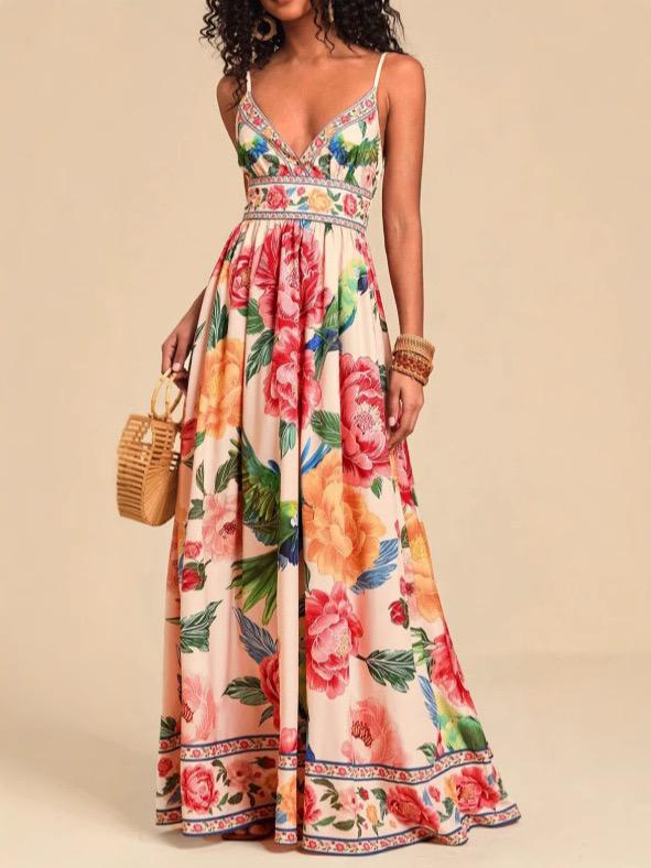 Anemone Floral Summer Holiday Dress In Multicolor - Image 5