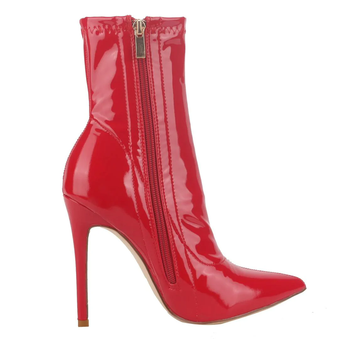 Ankle Patent Leather Boots - Image 5