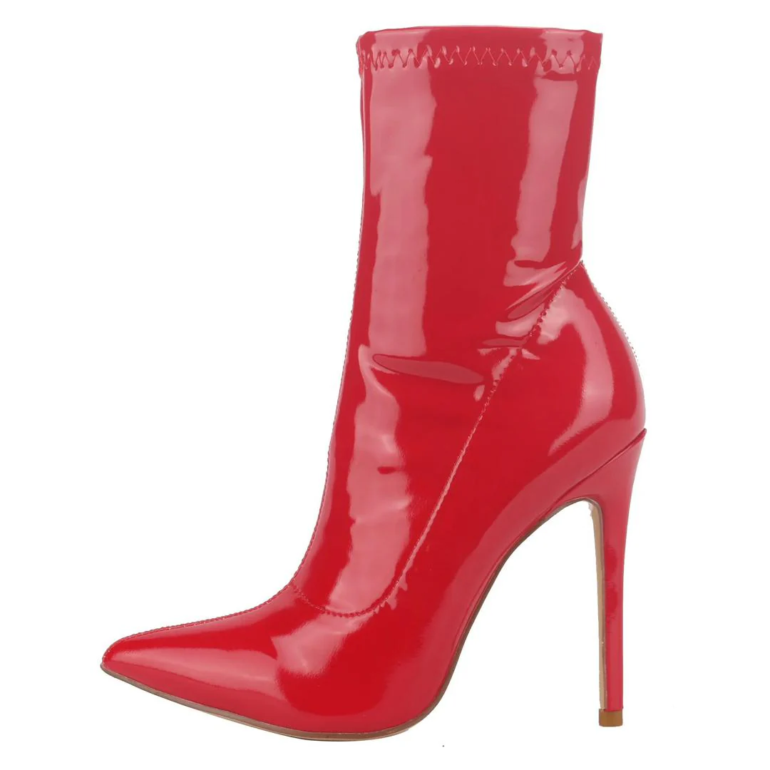 Ankle Patent Leather Boots - Image 8