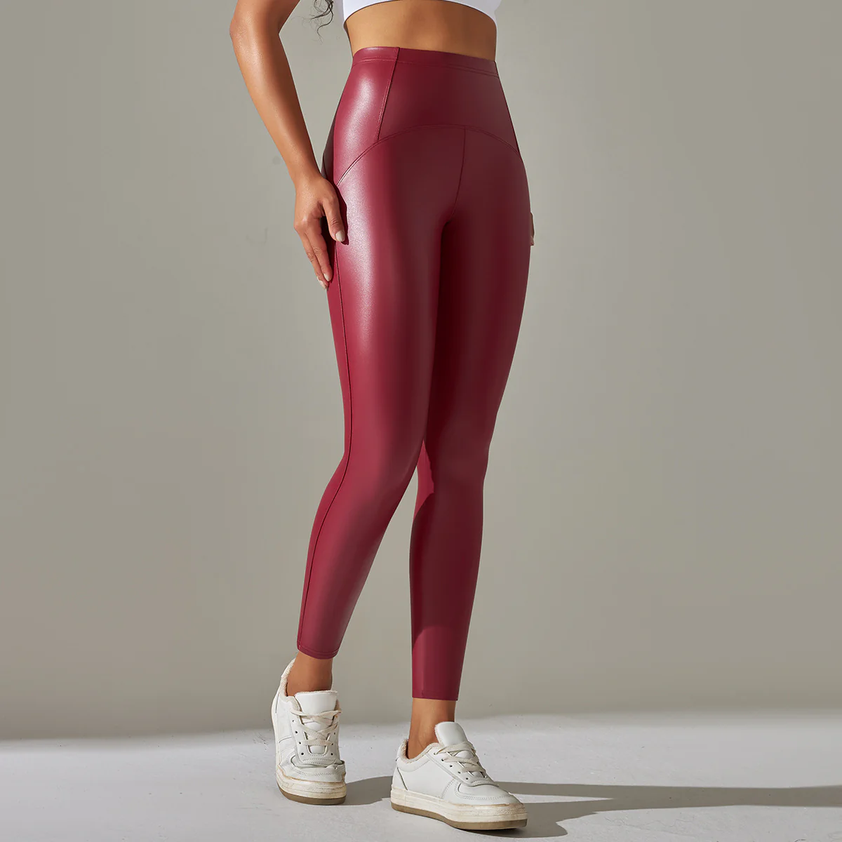 Anna Leather Slimming Warm Legging - Image 2