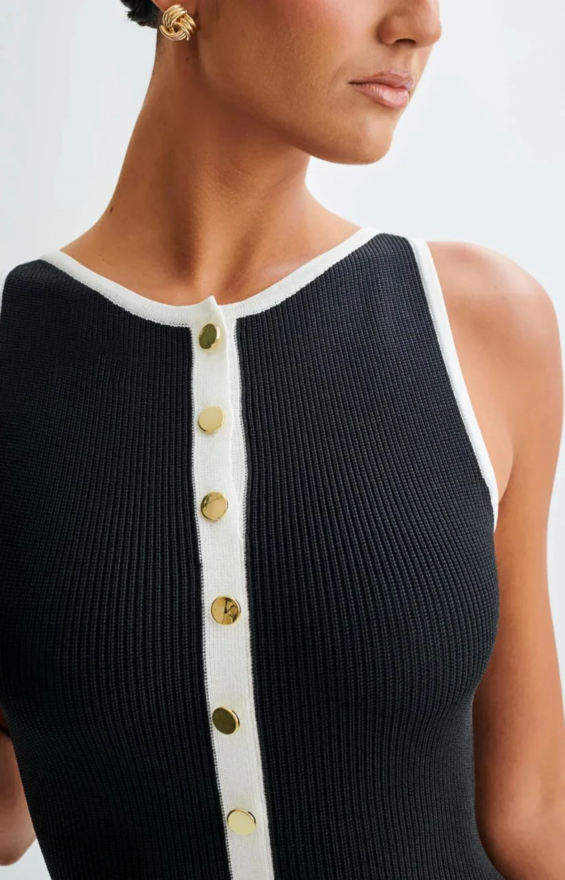 Anne Luxe Soft Knit Dress In Black - Image 4