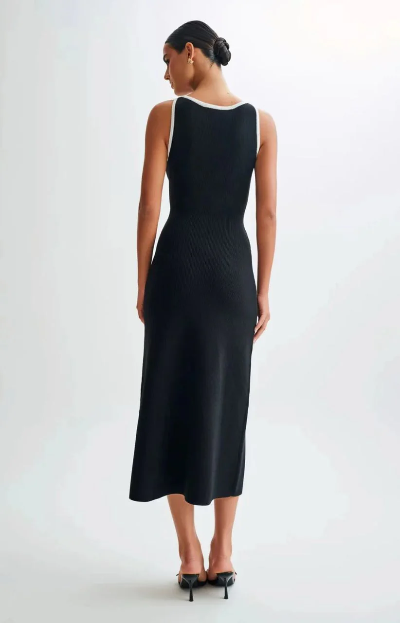 Anne Luxe Soft Knit Dress In Black - Image 5