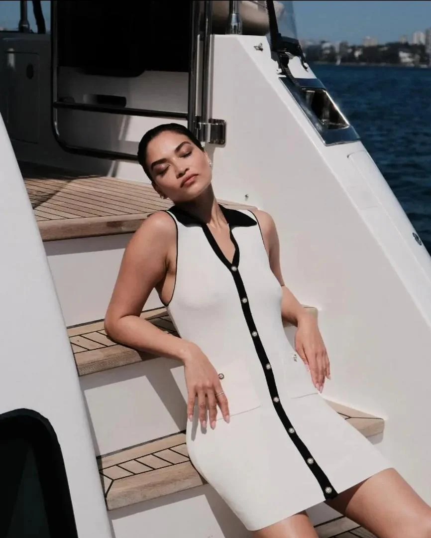 Anne Luxe Soft Mini Dress In Off White - Image 2