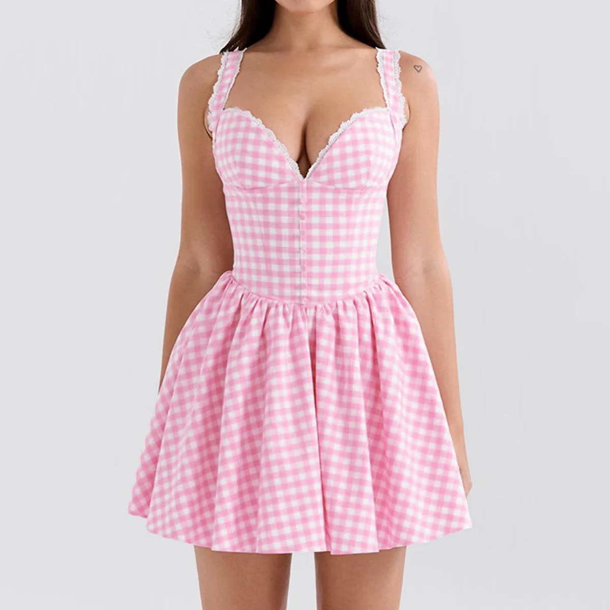 Araceli Luxe Summer Dress In Pink - Image 2