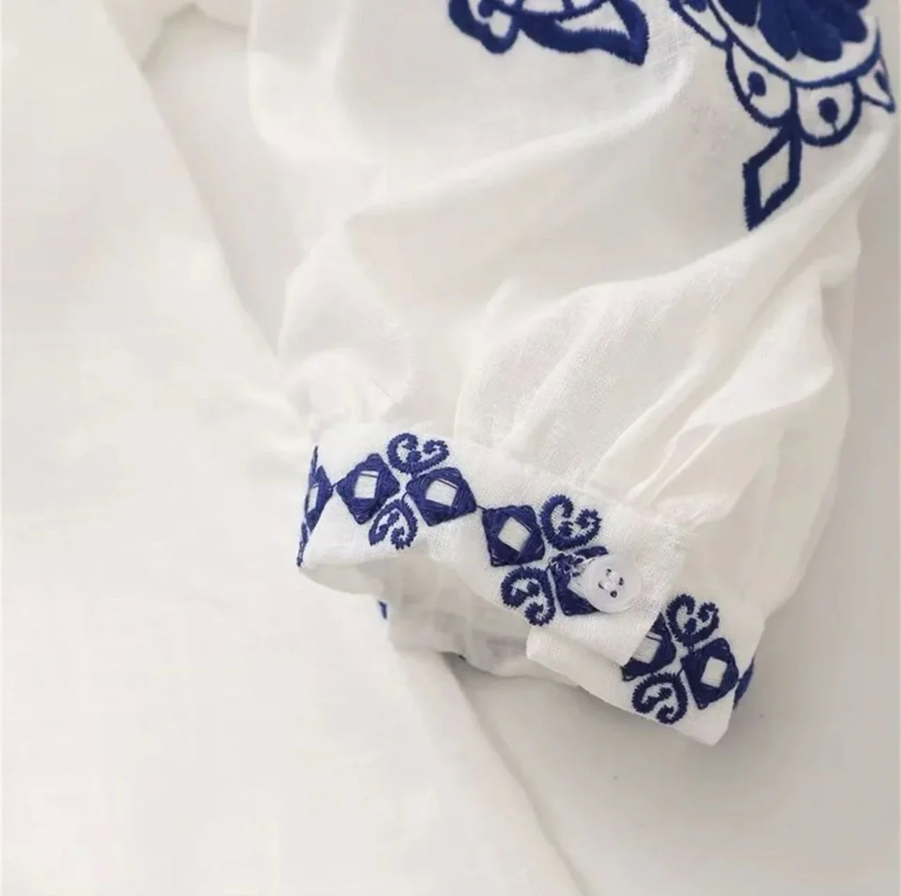 Ari Embroidered Summer Top In White - Image 4