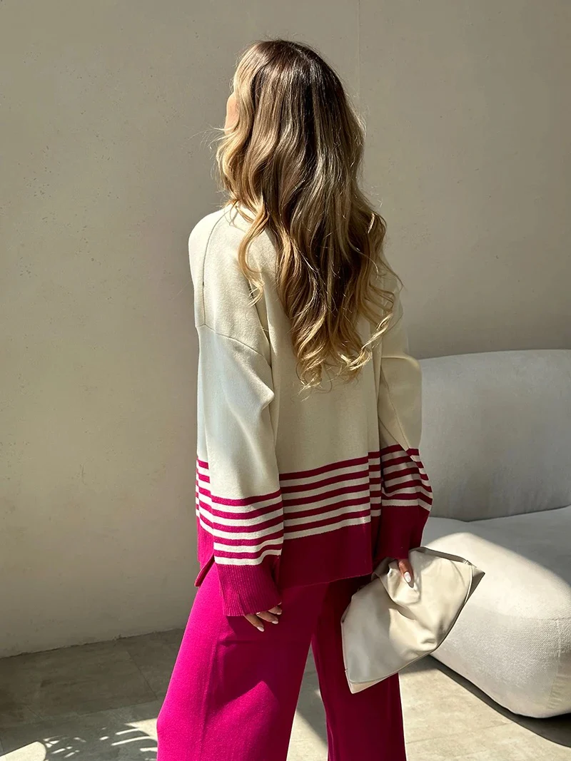 Ariana Striped Premium Winter Coord Set - Tracksuit - Image 11