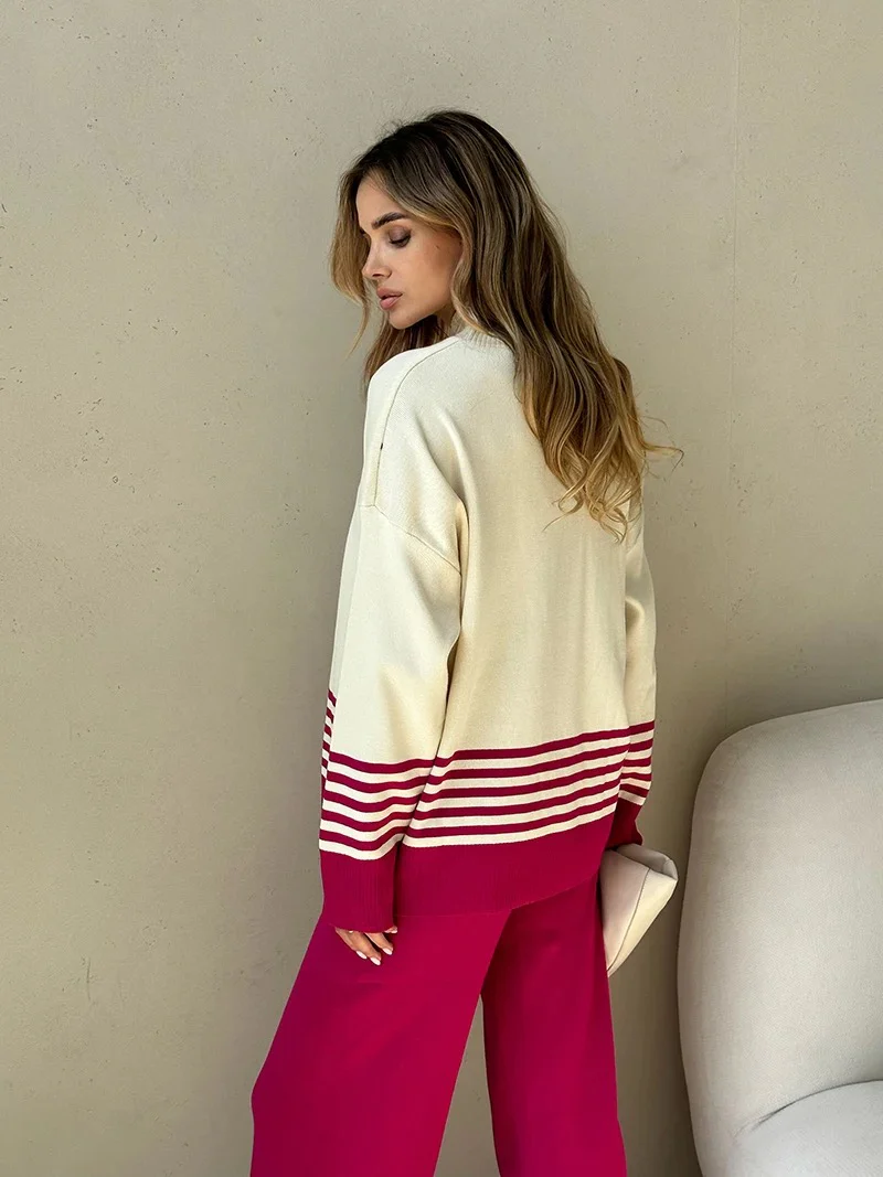 Ariana Striped Premium Winter Coord Set - Tracksuit - Image 8