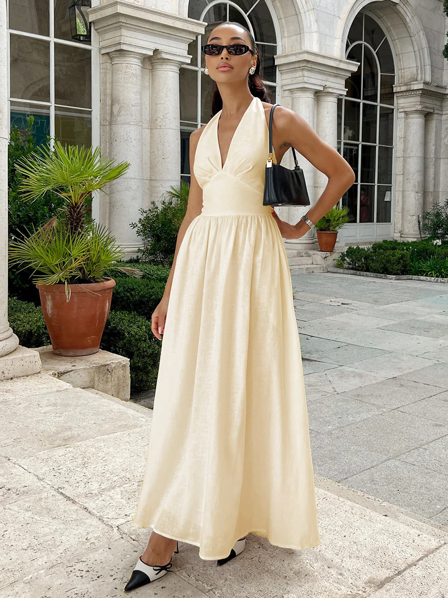 Arina Halterneck Summer Holiday Dress - Image 2