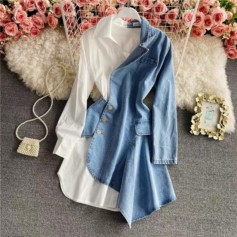Arnold Statement Dress In Blue - Image 2