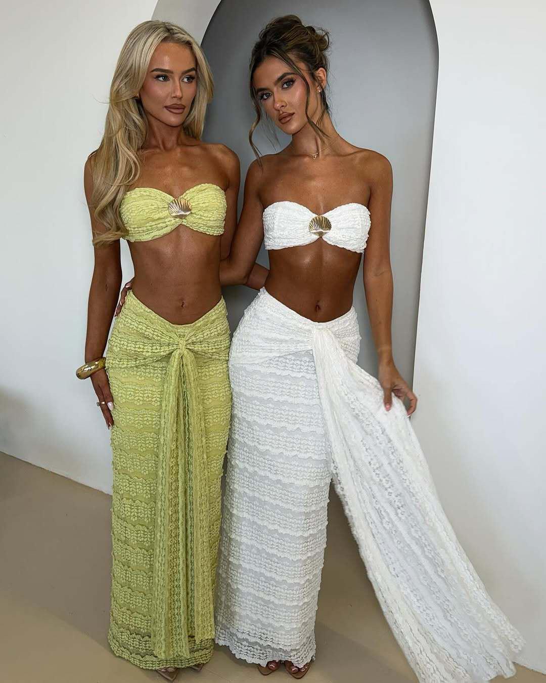 Aroma Summer Coord Set-Resortwear In White - Image 4