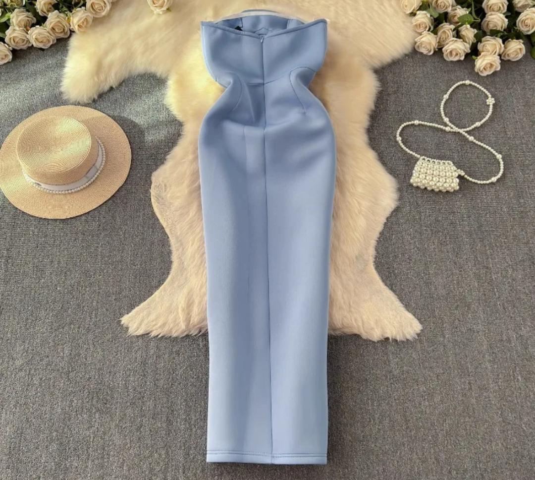 Arrow Statement Dress In Blue - Image 2