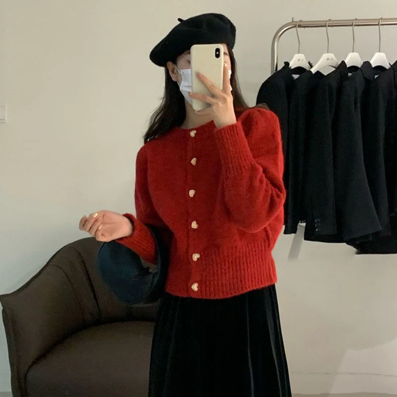 Audra Cute Woolen Sweater with Heart Detail - Image 3