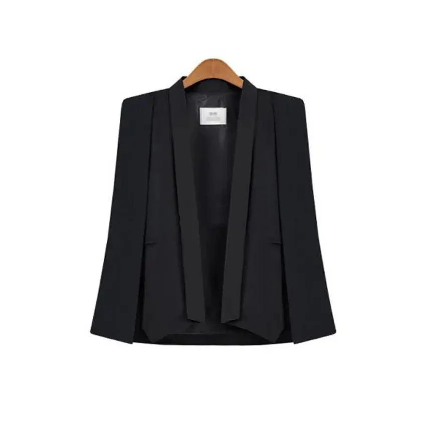 Aurora Cape Blazer in White and Black - Image 3