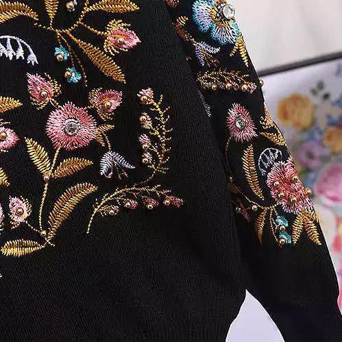 Ava Luxury Embroidered Tracksuit In Black - Image 4