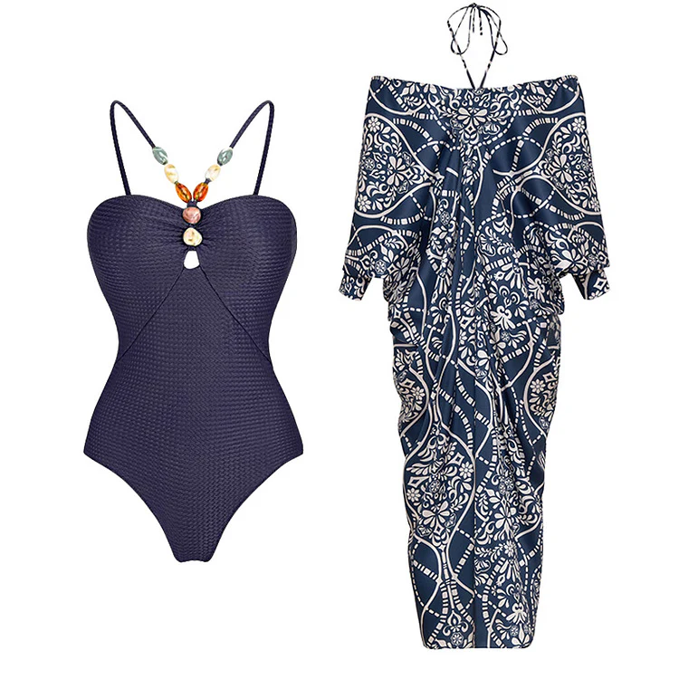 Axelle Printed Swimsuit With Coverup - Image 2