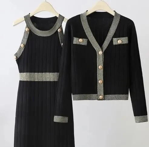 Azure Set of Dress and Cape In Black - Image 2