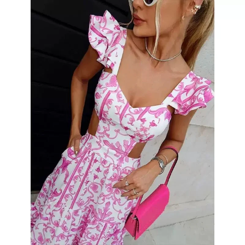 Barbera Vintage Summer Midi in Pink - Image 6