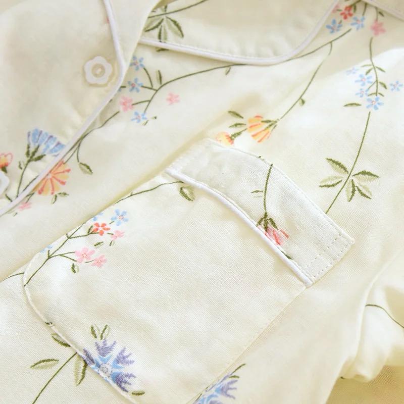 Beccy Cotton Floral Nightsuit In Off-White - Image 8