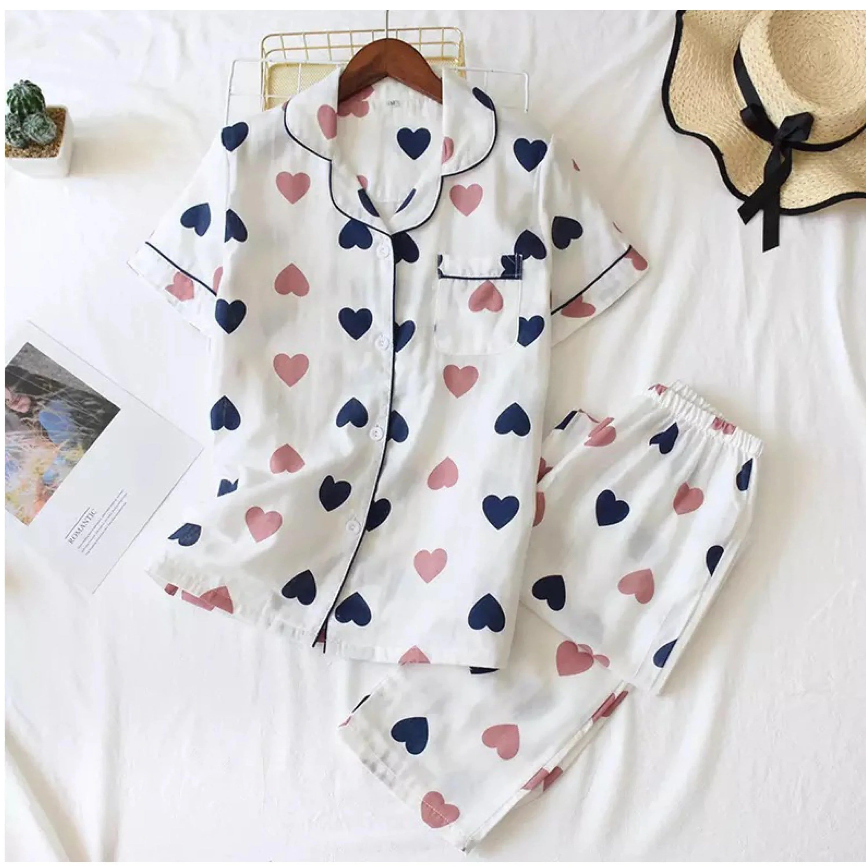 Bella Cotton Nightsuit - Full Pyjama Set - Image 2
