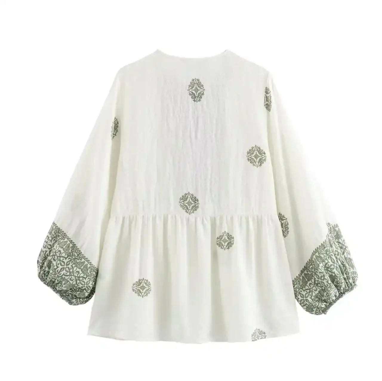 Bella Cotton Summer Top In Off-White - Image 2