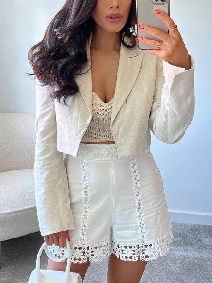 Bella Luxury Coord Set In White - Image 3