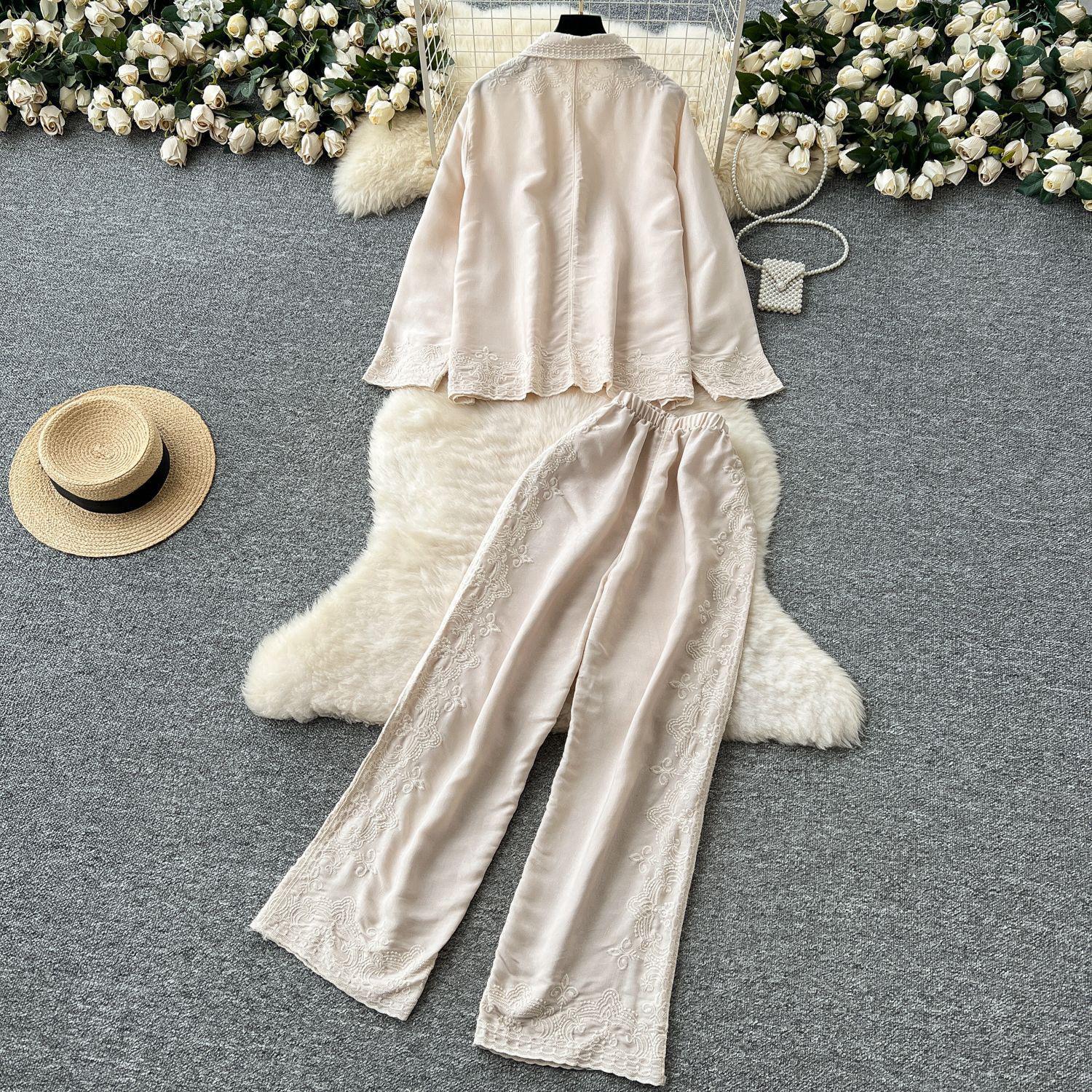 Berry Statement Summer Coord Set In Beige - Image 2