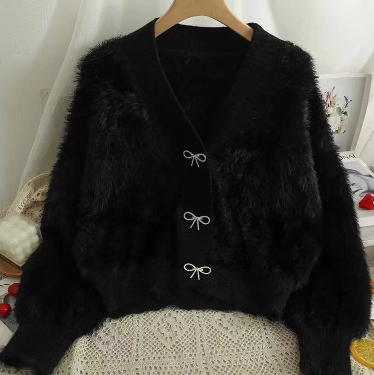 Bian Bow Oversized Cardigan - Image 3