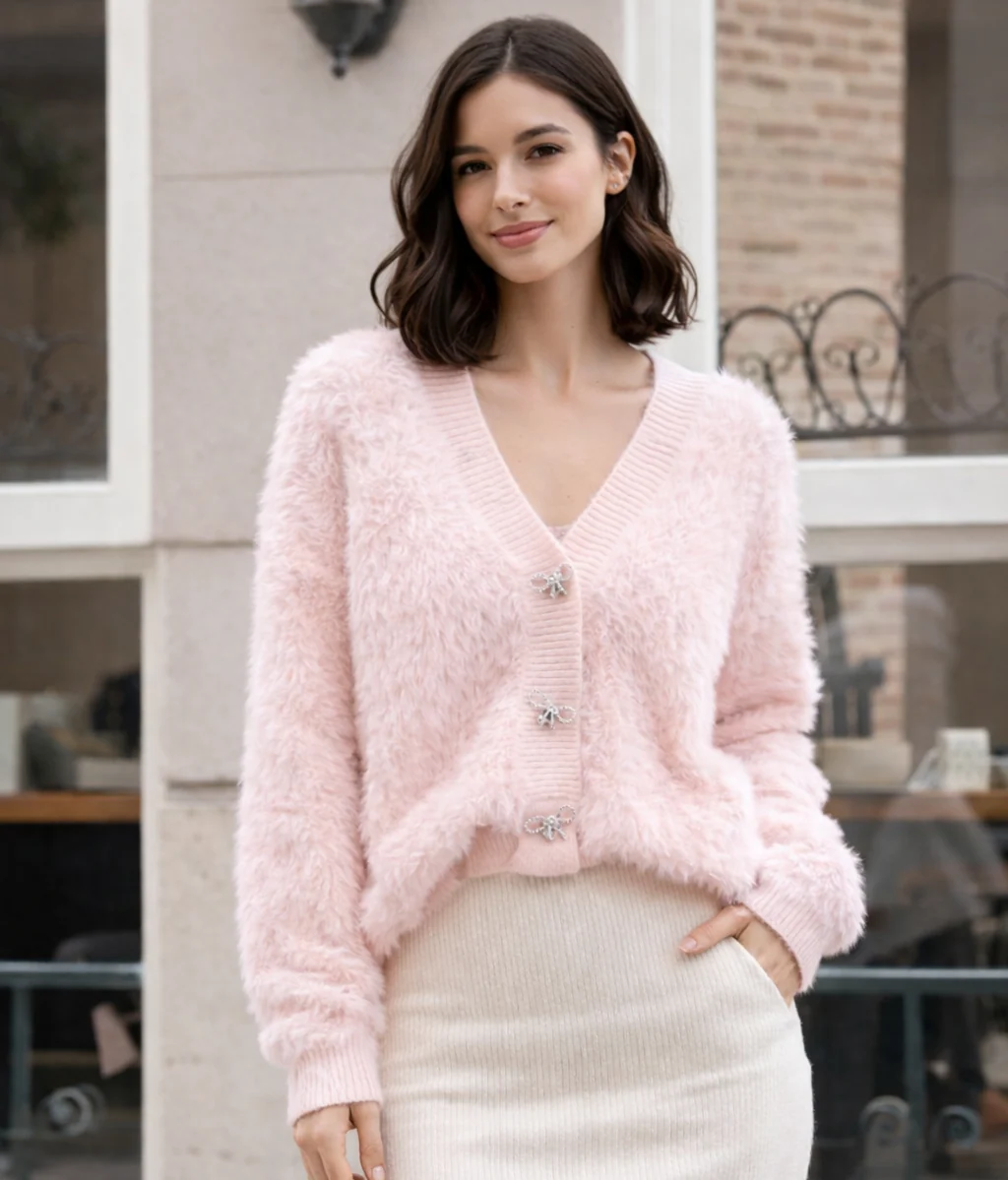 Bian Bow Oversized Cardigan - Image 4
