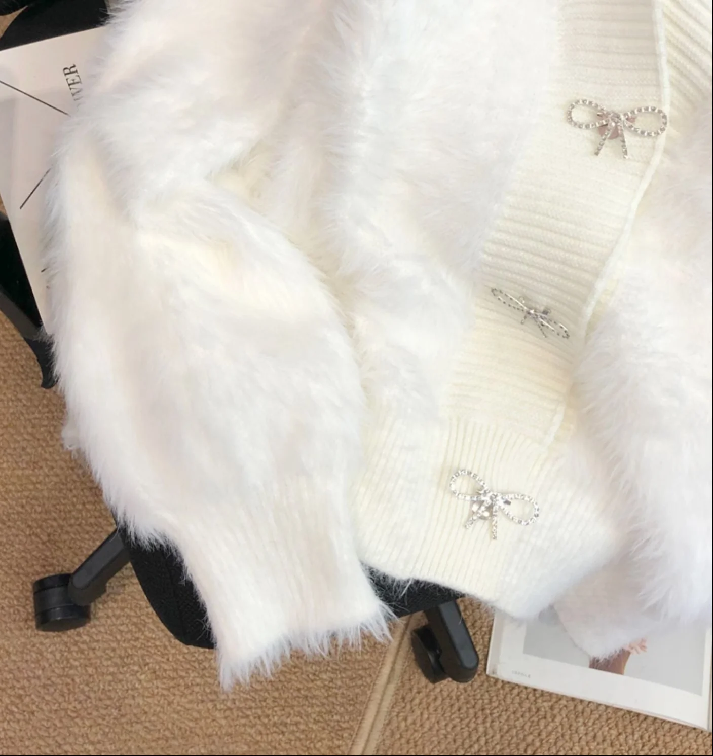 Bian Bow Oversized Cardigan - Image 9