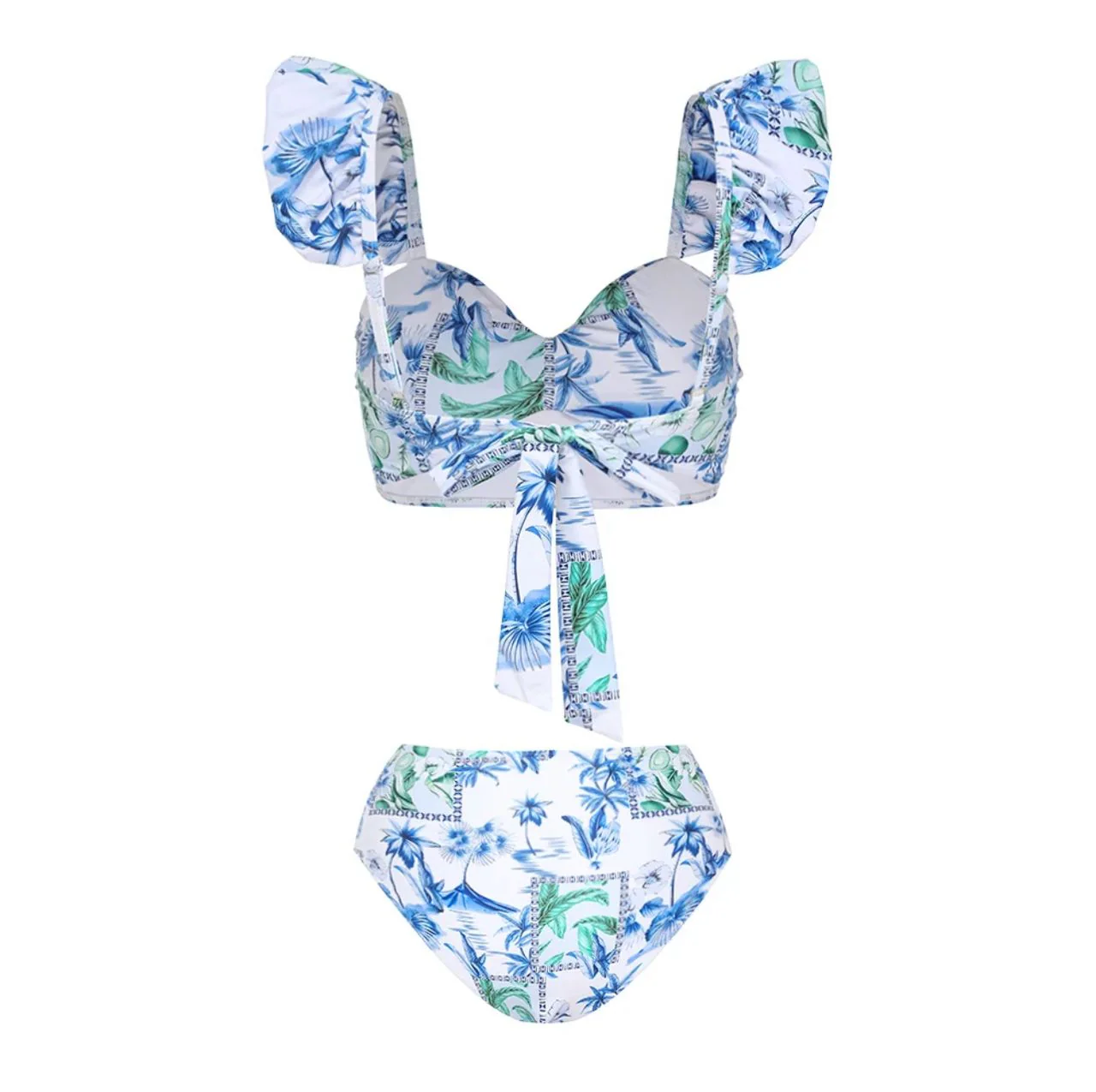 Bianca Swimwear Bikini With Pants Cover Up In Blue - Image 4