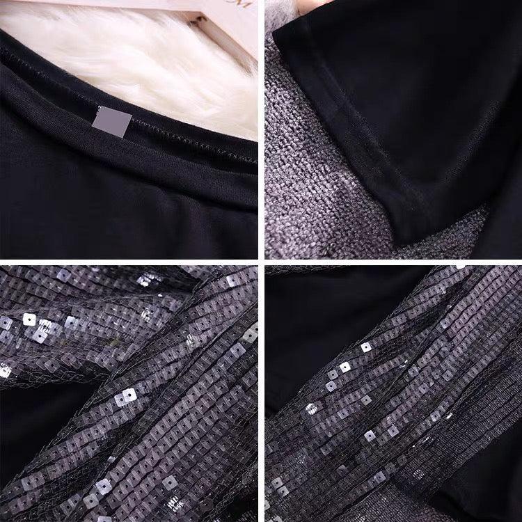 Bisco Sequined Knot Dress In Black - Image 4