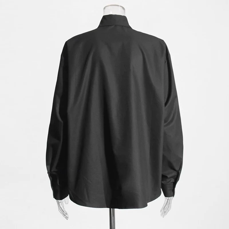 Bjorn Embellished Oversized Shirt In Black - Image 5