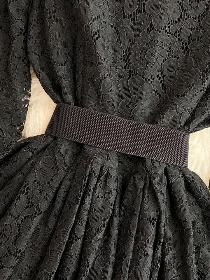 Haven Lace Detailed Maxi Dress In Black - Image 4