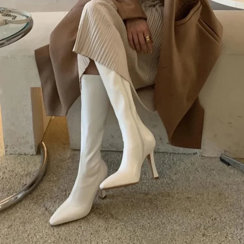 Blythe Pointed Leather Boots - Image 2